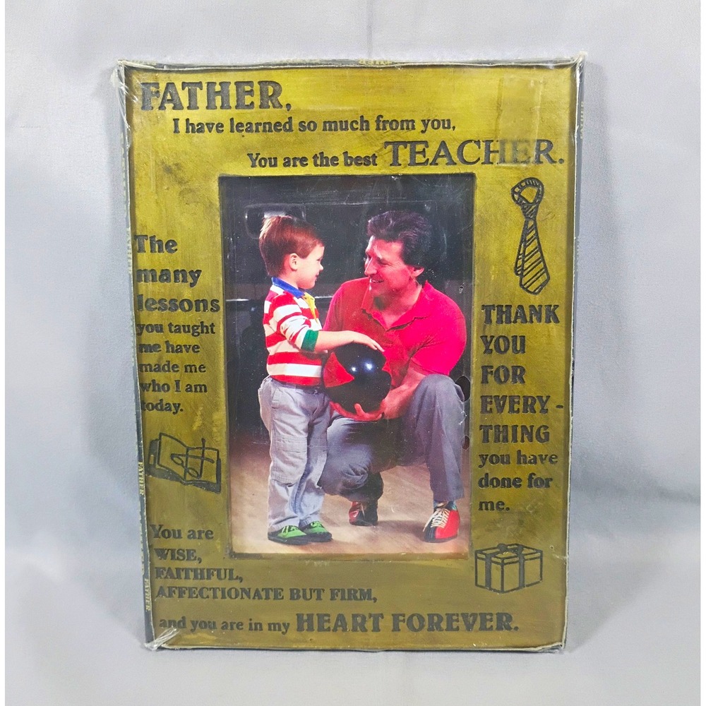 Vintage 1980s Father Plaque Picture Frame New In Package Father's Gift NIP NOS